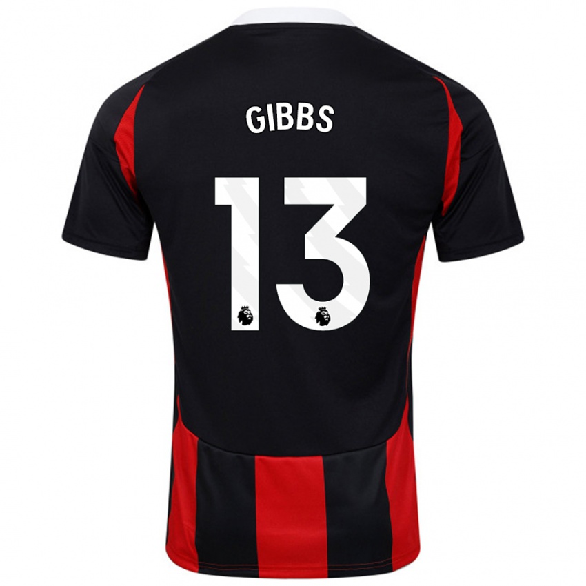 Criança Camisola Frankie Gibbs #13 Vermelho Preto Alternativa 2024/25 Camisa Brasil