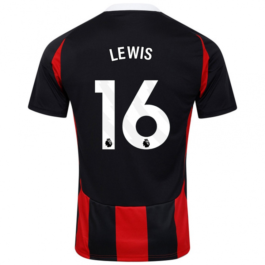 Criança Camisola Milla Lewis #16 Vermelho Preto Alternativa 2024/25 Camisa Brasil