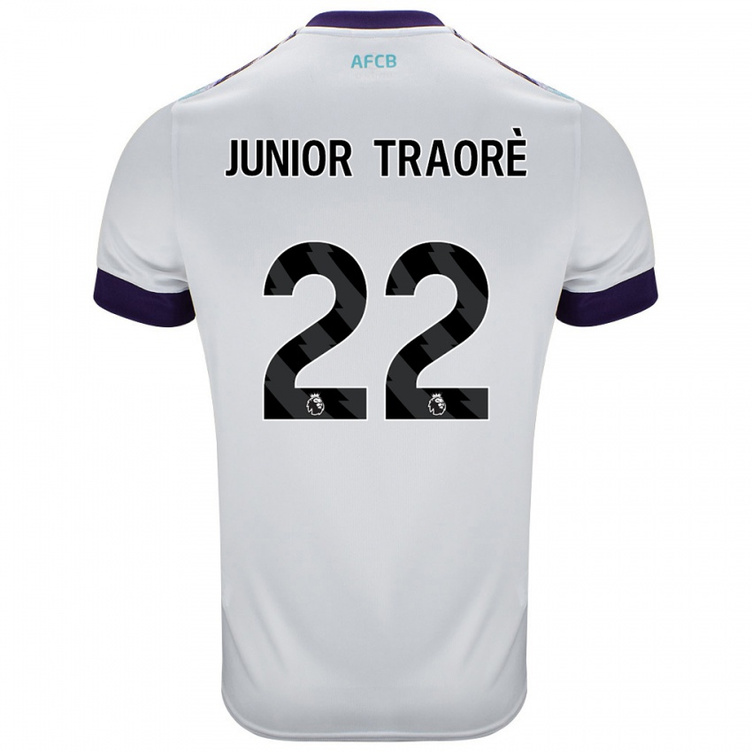 Criança Camisola Hamed Junior Traorè #22 Roxo Verde Branco Alternativa 2024/25 Camisa Brasil