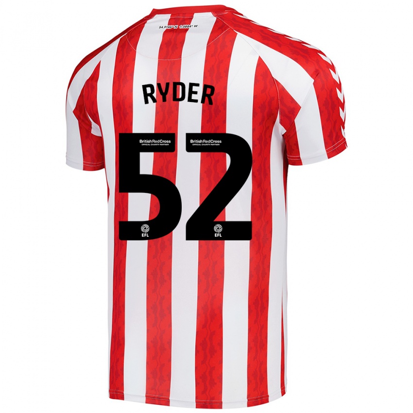 Homem Camisola Joe Ryder #52 Vermelho Branco Principal 2024/25 Camisa Brasil