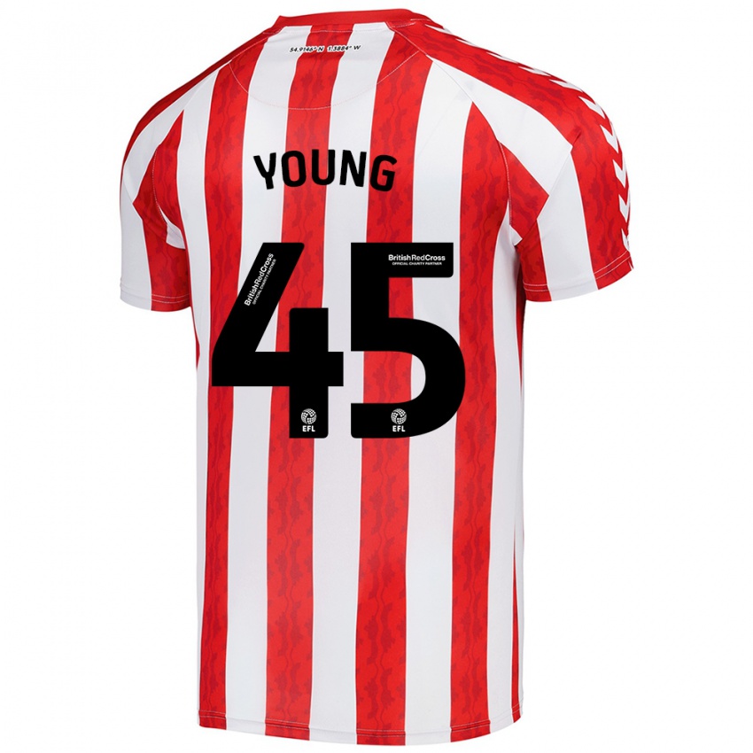 Homem Camisola Matthew Young #45 Vermelho Branco Principal 2024/25 Camisa Brasil