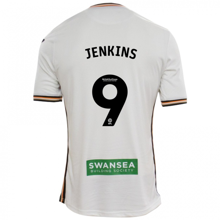 Homem Camisola Nieve Jenkins #9 Branco Principal 2024/25 Camisa Brasil