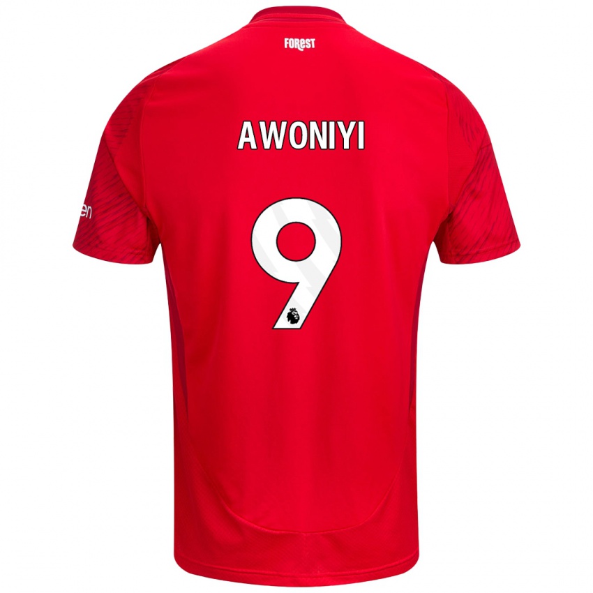 Homem Camisola Taiwo Awoniyi #9 Vermelho Branco Principal 2024/25 Camisa Brasil