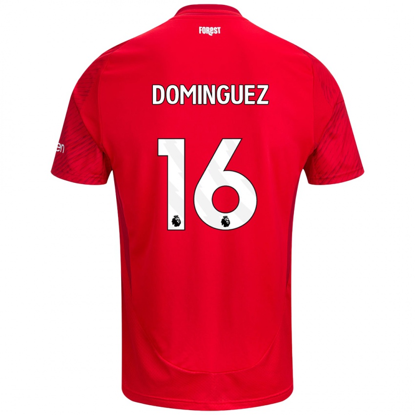 Homem Camisola Nicolas Dominguez #16 Vermelho Branco Principal 2024/25 Camisa Brasil