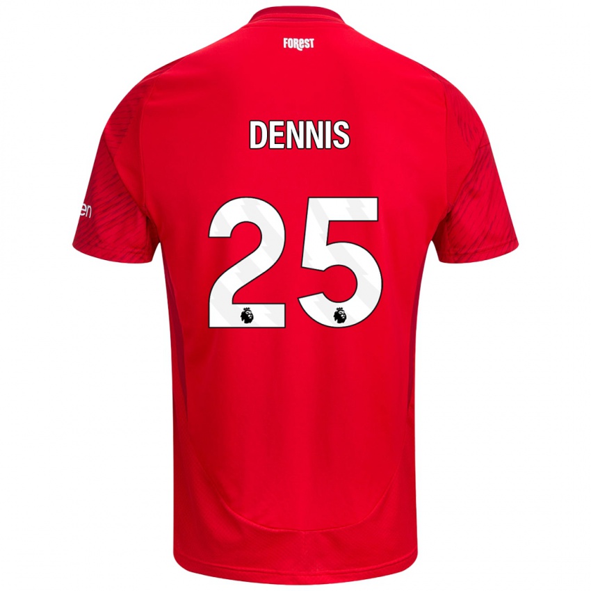 Homem Camisola Emmanuel Dennis #25 Vermelho Branco Principal 2024/25 Camisa Brasil