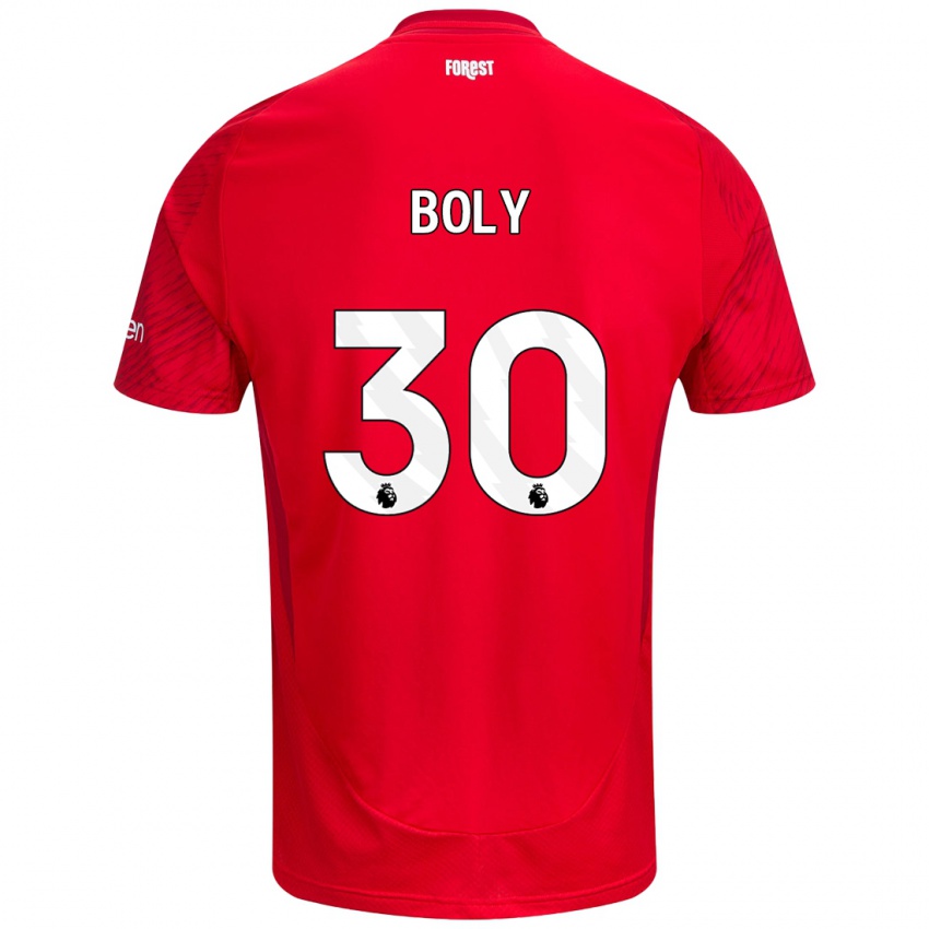 Homem Camisola Willy Boly #30 Vermelho Branco Principal 2024/25 Camisa Brasil