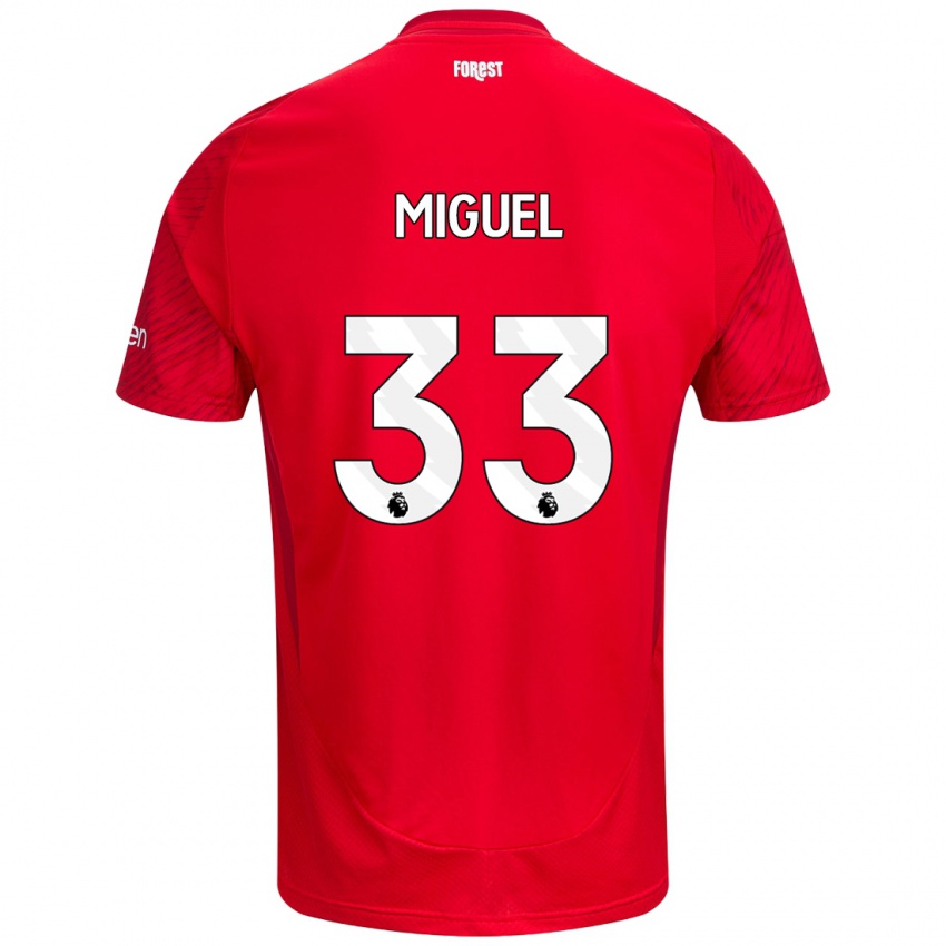 Homem Camisola Carlos Miguel #33 Vermelho Branco Principal 2024/25 Camisa Brasil