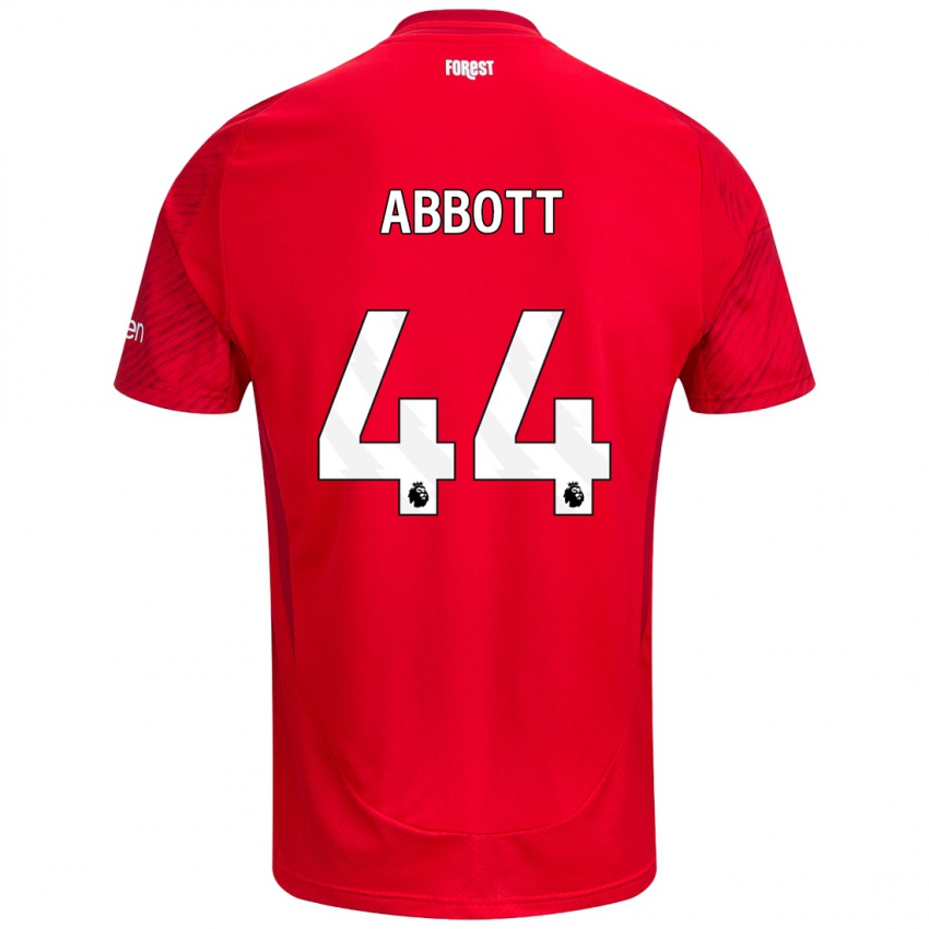 Homem Camisola Zach Abbott #44 Vermelho Branco Principal 2024/25 Camisa Brasil