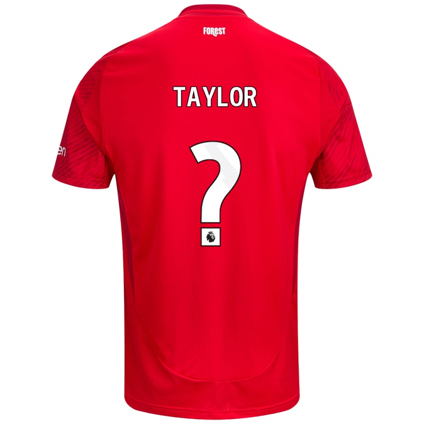 Homem Camisola Dale Taylor #0 Vermelho Branco Principal 2024/25 Camisa Brasil