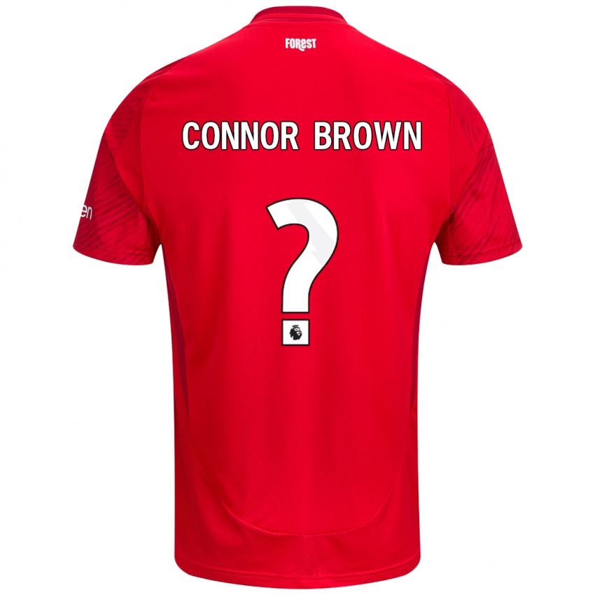 Homem Camisola Connor Brown #0 Vermelho Branco Principal 2024/25 Camisa Brasil