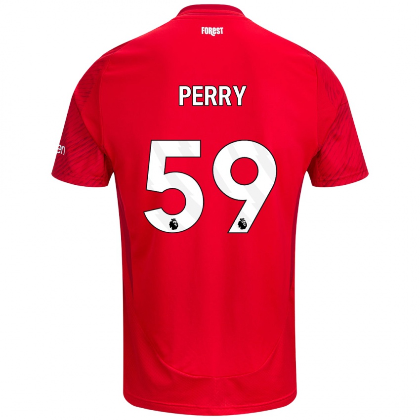 Homem Camisola Ben Perry #59 Vermelho Branco Principal 2024/25 Camisa Brasil