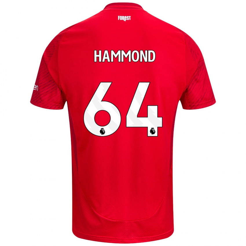 Homem Camisola Ben Hammond #64 Vermelho Branco Principal 2024/25 Camisa Brasil