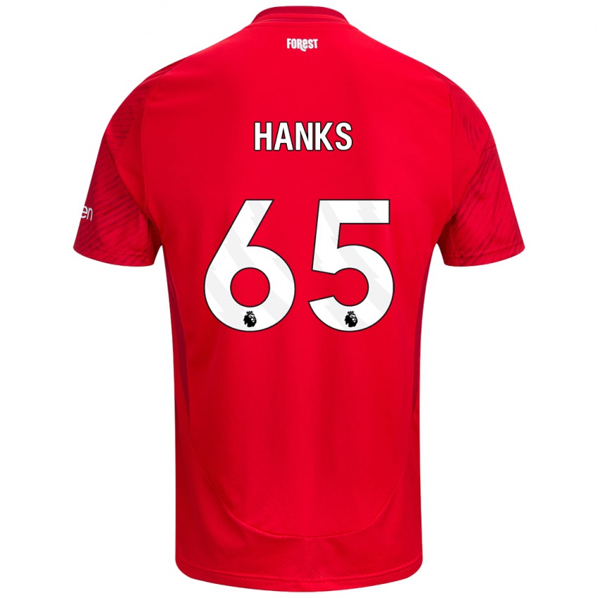 Homem Camisola Justin Hanks #65 Vermelho Branco Principal 2024/25 Camisa Brasil