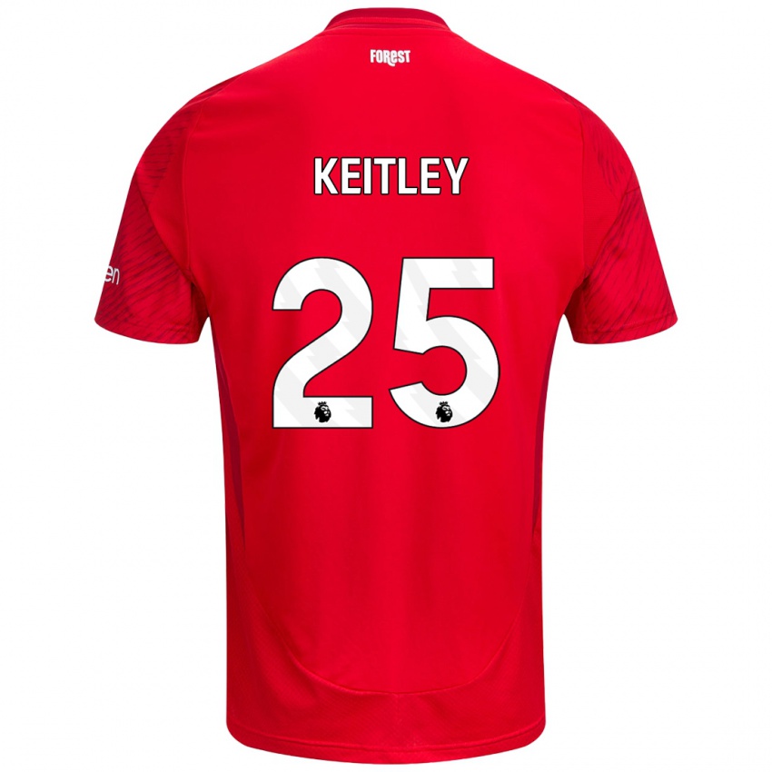 Homem Camisola Alice Keitley #25 Vermelho Branco Principal 2024/25 Camisa Brasil