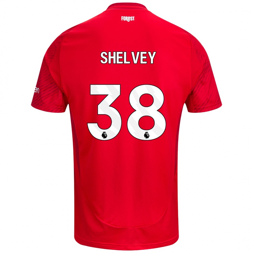 Homem Camisola George Shelvey #38 Vermelho Branco Principal 2024/25 Camisa Brasil