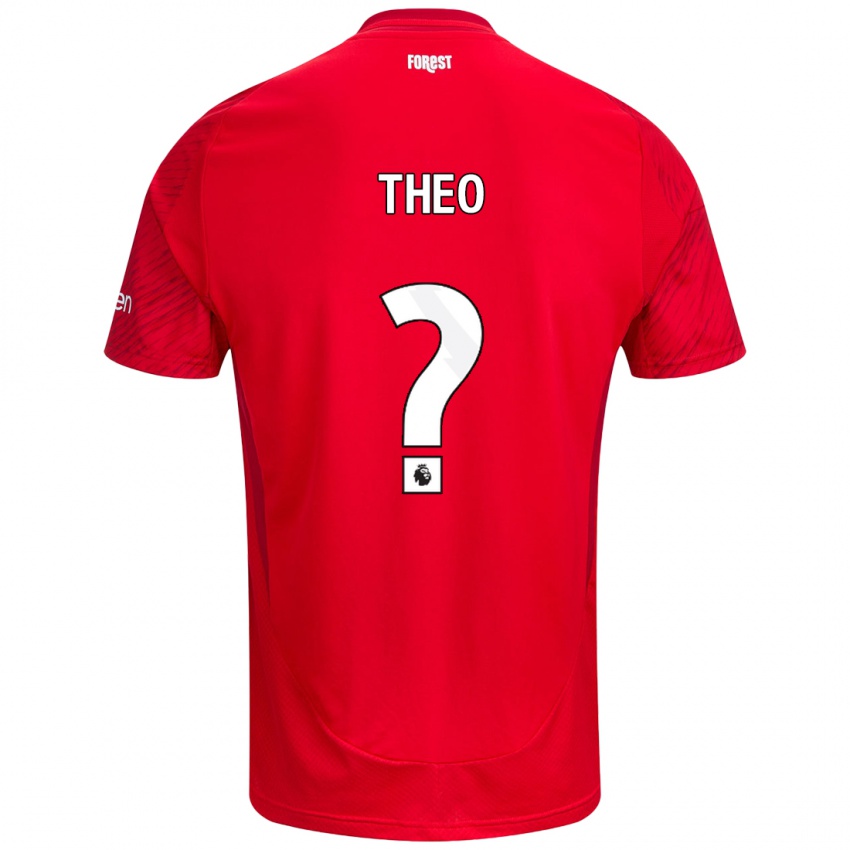 Homem Camisola Theo Robinson #0 Vermelho Branco Principal 2024/25 Camisa Brasil