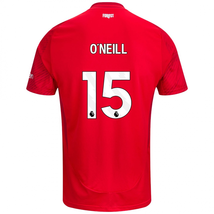 Homem Camisola Laura-Jayne O'neill #15 Vermelho Branco Principal 2024/25 Camisa Brasil