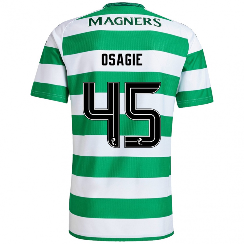 Homem Camisola Justin Osagie #45 Branco Verde Principal 2024/25 Camisa Brasil