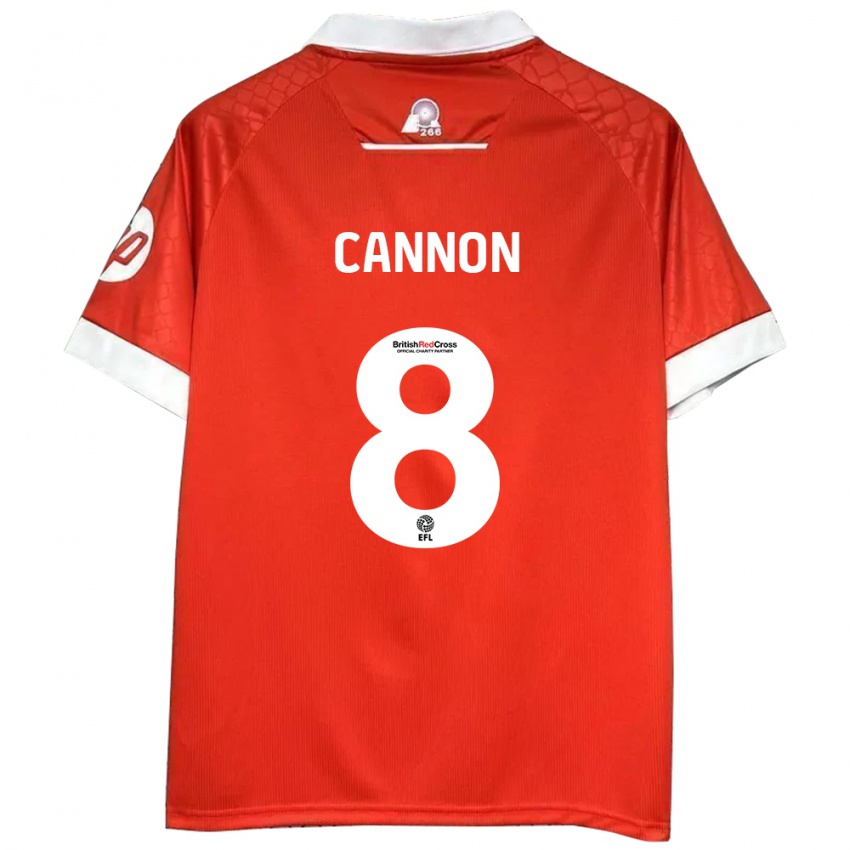 Homem Camisola Andy Cannon #8 Vermelho Branco Principal 2024/25 Camisa Brasil