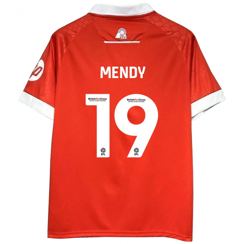 Homem Camisola Jacob Mendy #19 Vermelho Branco Principal 2024/25 Camisa Brasil