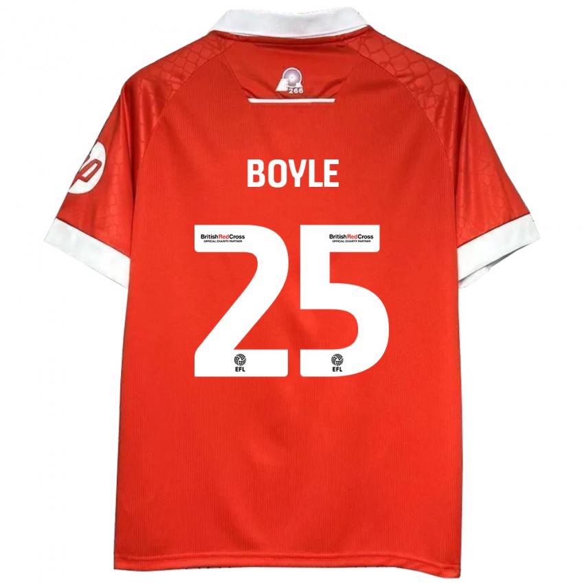 Homem Camisola Will Boyle #25 Vermelho Branco Principal 2024/25 Camisa Brasil