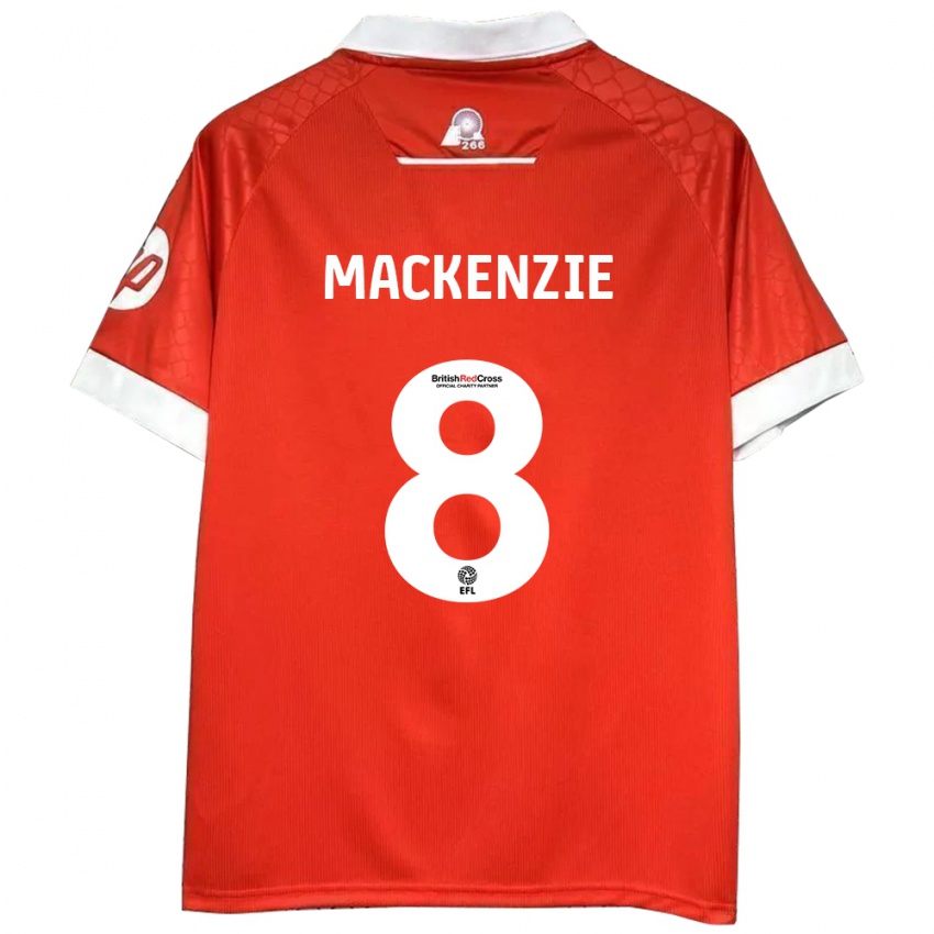 Homem Camisola Libby Mackenzie #8 Vermelho Branco Principal 2024/25 Camisa Brasil