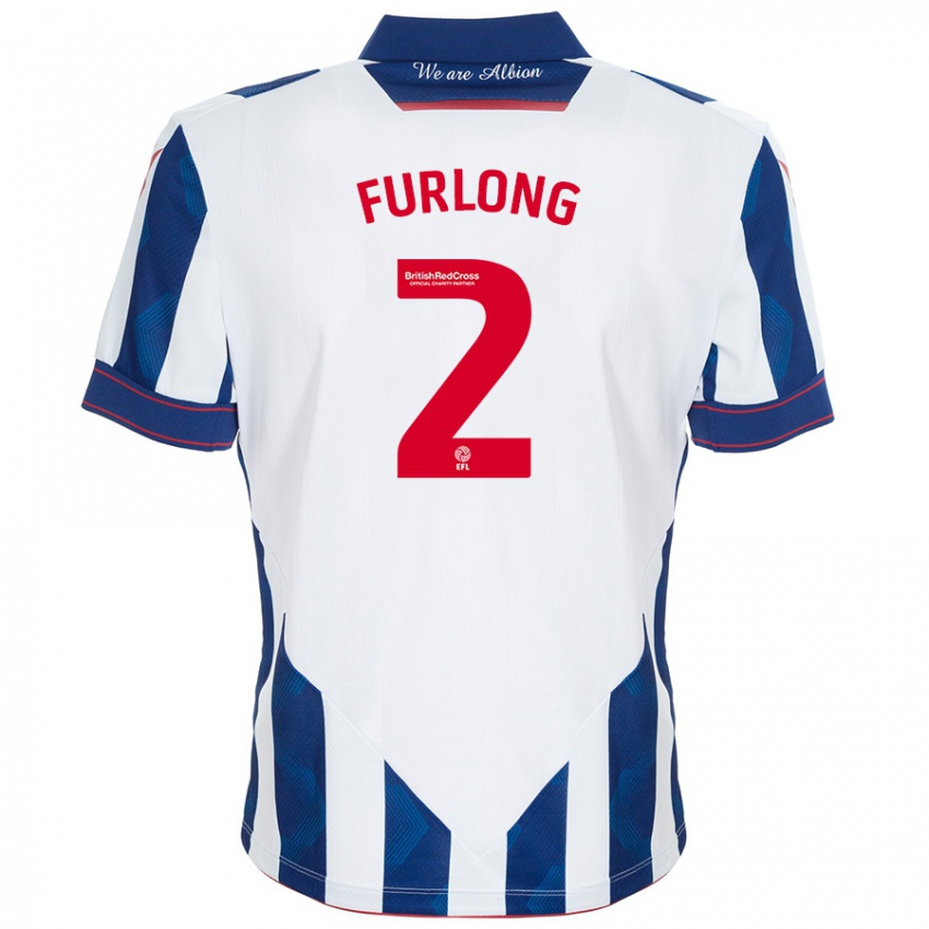 Homem Camisola Darnell Furlong #2 Azul Escuro Branco Principal 2024/25 Camisa Brasil