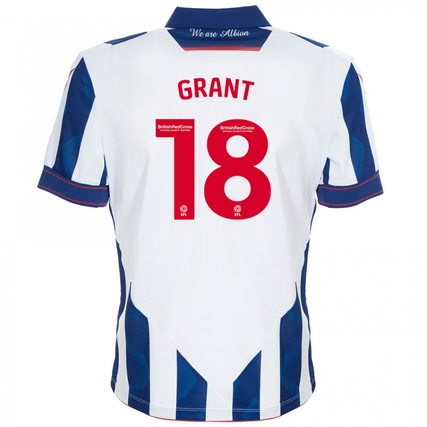 Homem Camisola Karlan Grant #18 Azul Escuro Branco Principal 2024/25 Camisa Brasil