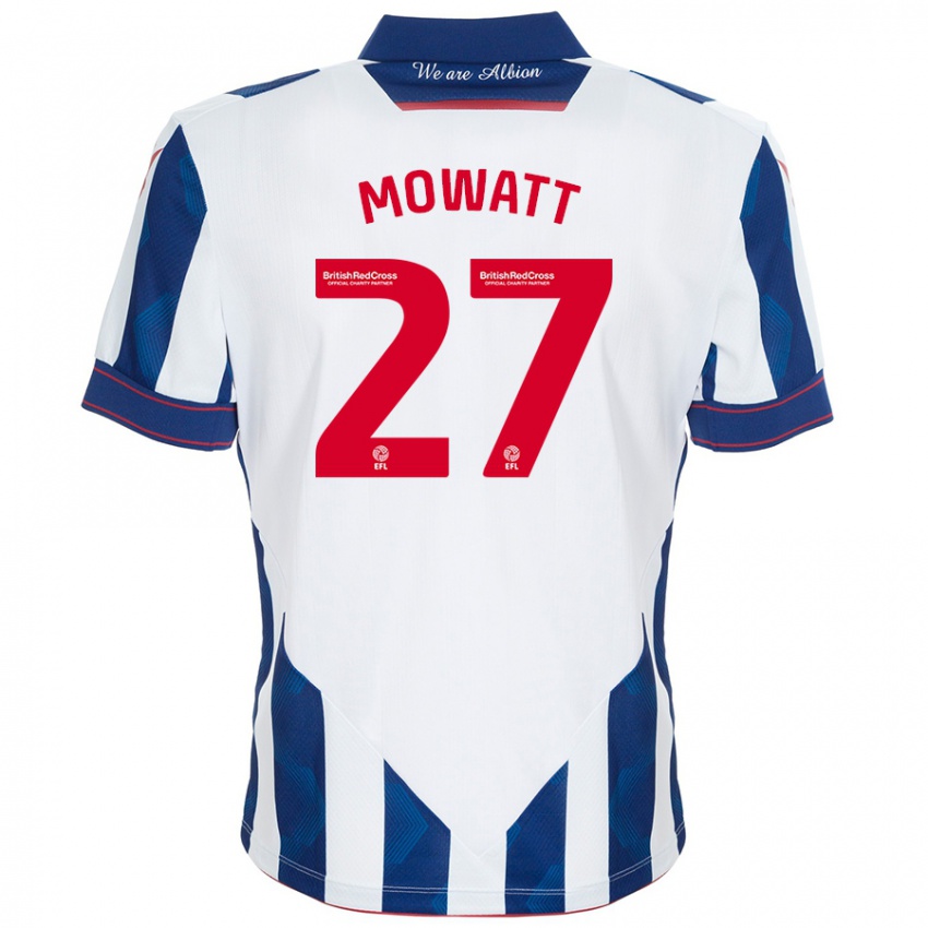 Homem Camisola Alex Mowatt #27 Azul Escuro Branco Principal 2024/25 Camisa Brasil