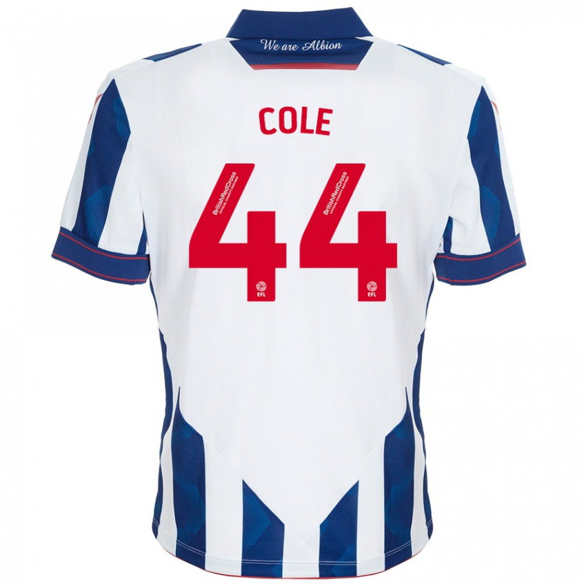 Homem Camisola Devante Cole #44 Azul Escuro Branco Principal 2024/25 Camisa Brasil