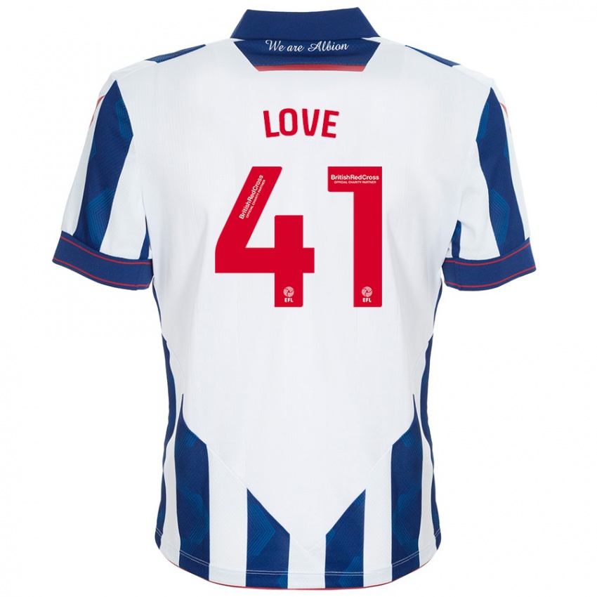 Homem Camisola Layton Love #41 Azul Escuro Branco Principal 2024/25 Camisa Brasil