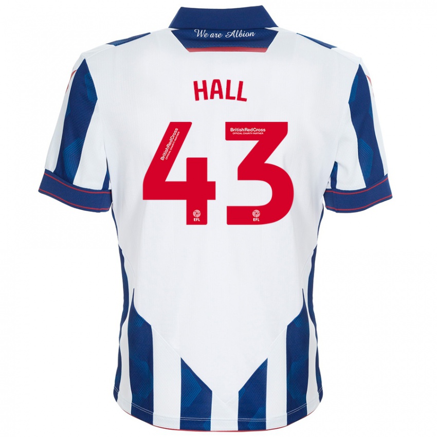 Homem Camisola Reece Hall #43 Azul Escuro Branco Principal 2024/25 Camisa Brasil