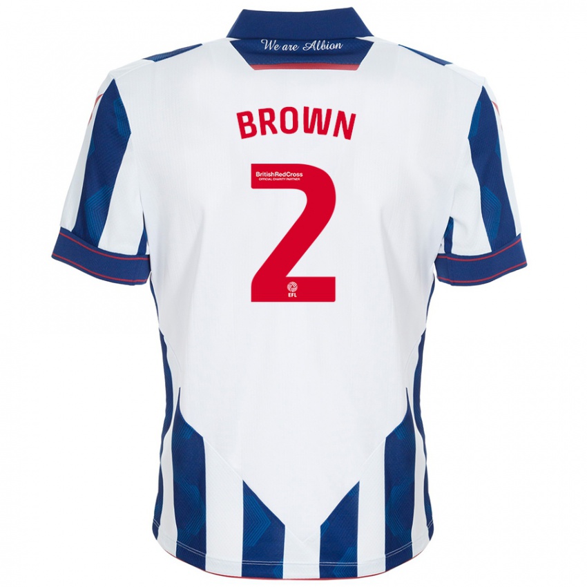 Homem Camisola Ashlee Brown #2 Azul Escuro Branco Principal 2024/25 Camisa Brasil