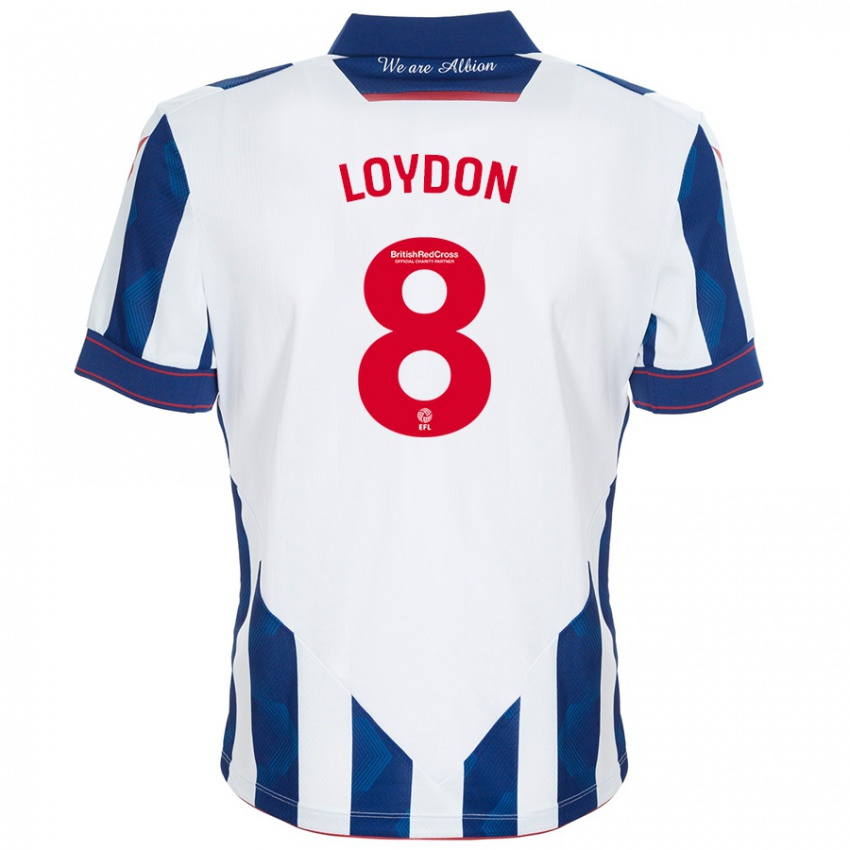 Homem Camisola Abi Loydon #8 Azul Escuro Branco Principal 2024/25 Camisa Brasil