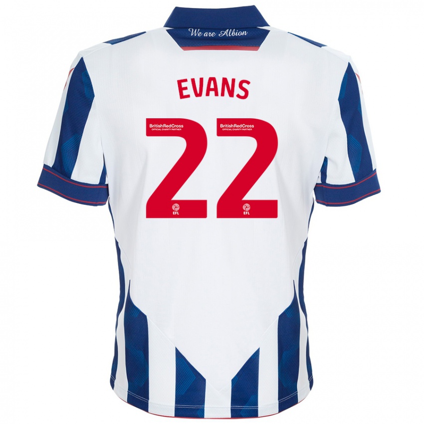 Homem Camisola Kate Evans #22 Azul Escuro Branco Principal 2024/25 Camisa Brasil