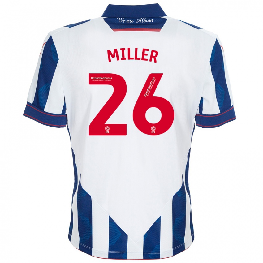 Homem Camisola Nna Miller #26 Azul Escuro Branco Principal 2024/25 Camisa Brasil