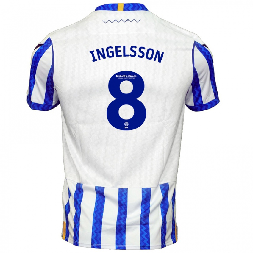 Homem Camisola Svante Ingelsson #8 Branco Azul Principal 2024/25 Camisa Brasil