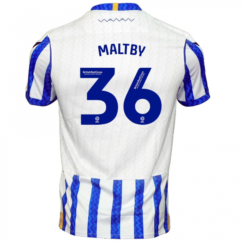 Homem Camisola Mackenzie Maltby #36 Branco Azul Principal 2024/25 Camisa Brasil