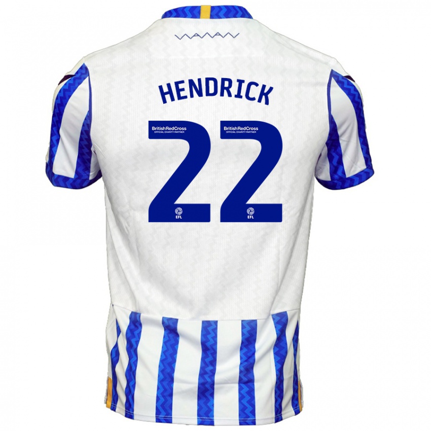 Homem Camisola Jeff Hendrick #22 Branco Azul Principal 2024/25 Camisa Brasil