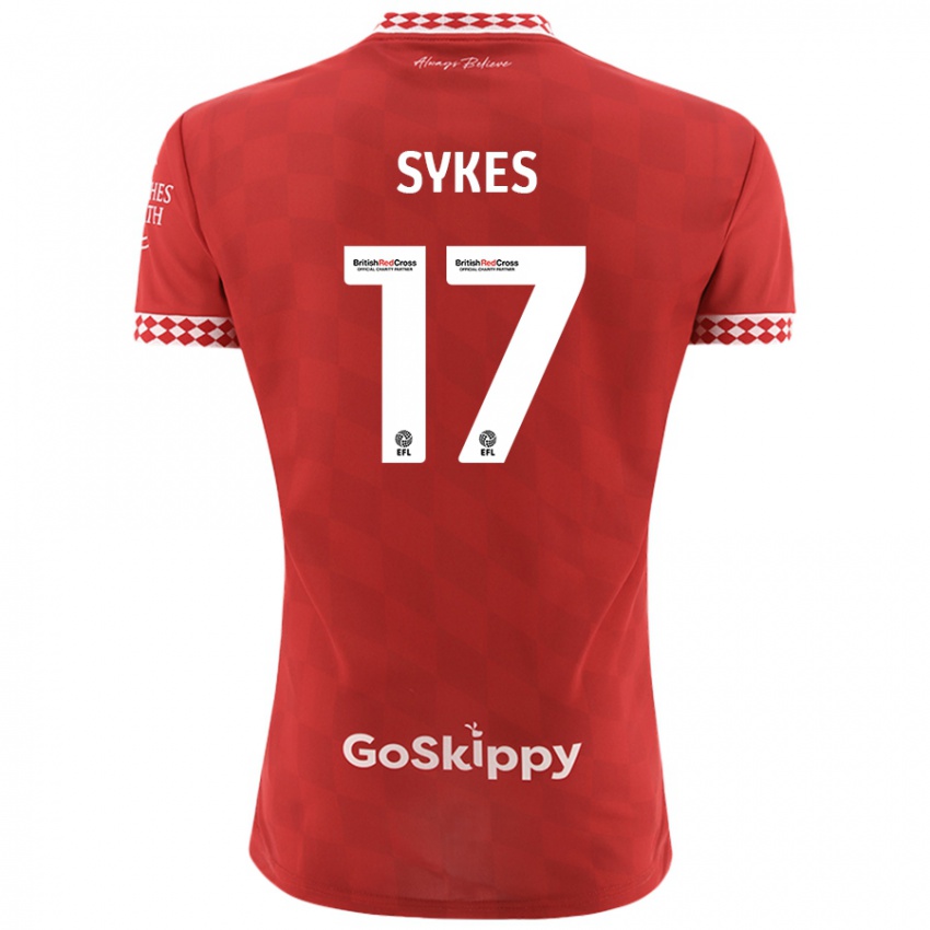 Homem Camisola Mark Sykes #17 Vermelho Principal 2024/25 Camisa Brasil