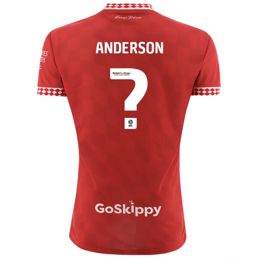 Homem Camisola Taine Anderson #0 Vermelho Principal 2024/25 Camisa Brasil