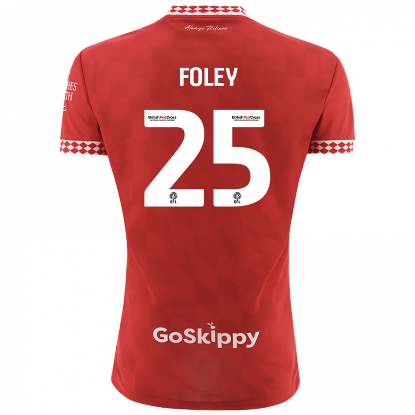 Homem Camisola Erin Foley #25 Vermelho Principal 2024/25 Camisa Brasil