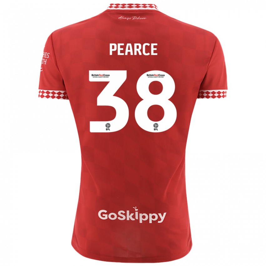 Homem Camisola Manon Pearce #38 Vermelho Principal 2024/25 Camisa Brasil