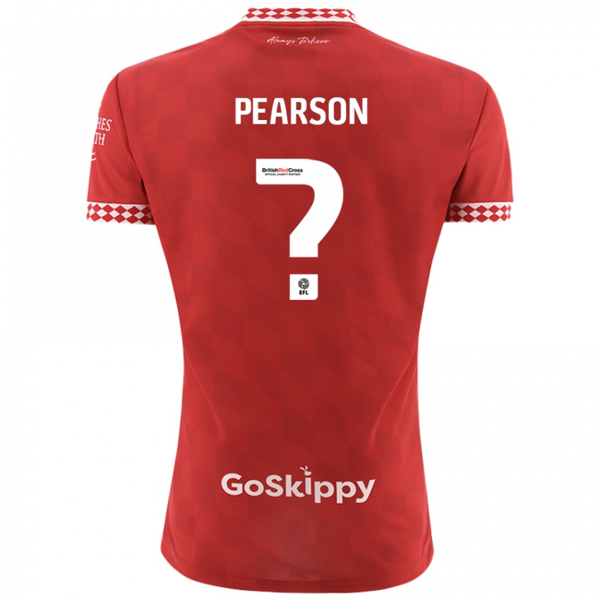 Homem Camisola Sam Pearson #0 Vermelho Principal 2024/25 Camisa Brasil