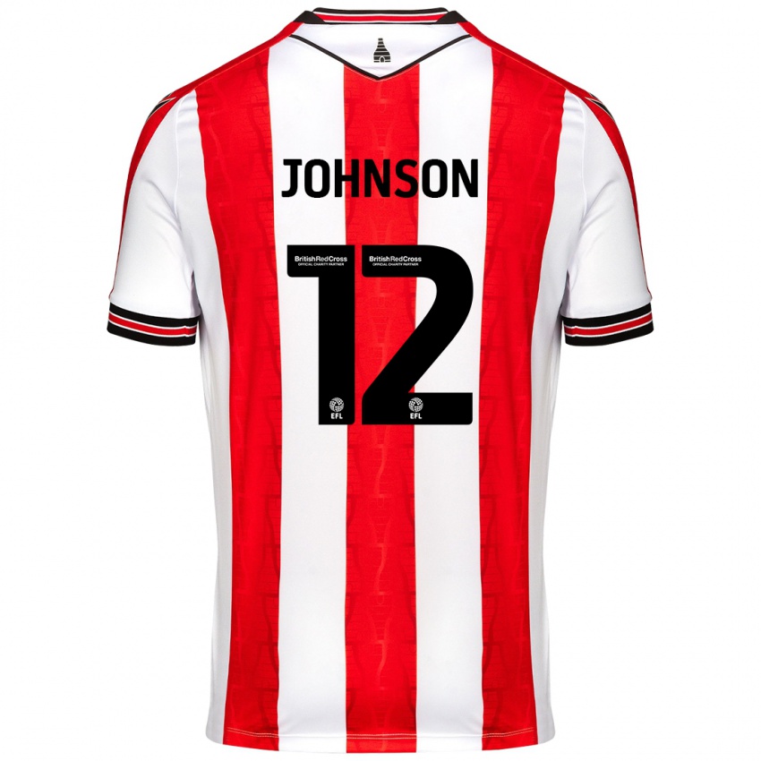 Homem Camisola Daniel Johnson #12 Vermelho Branco Principal 2024/25 Camisa Brasil