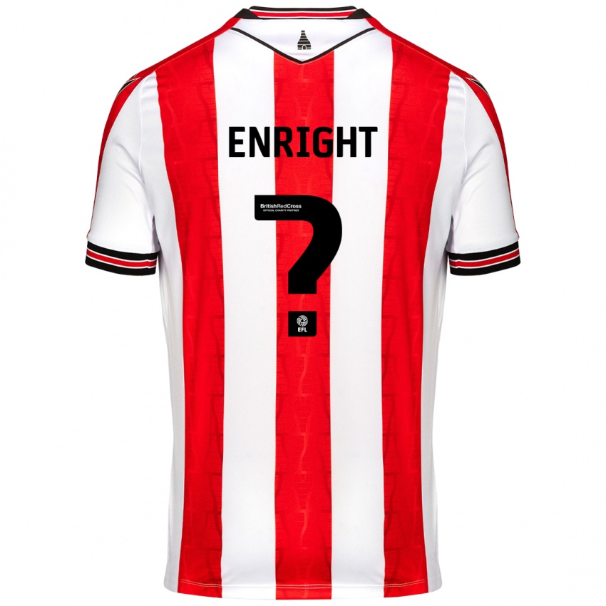 Homem Camisola Luke Enright #0 Vermelho Branco Principal 2024/25 Camisa Brasil