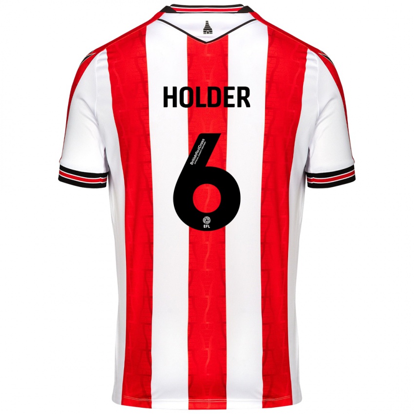 Homem Camisola Molly Holder #6 Vermelho Branco Principal 2024/25 Camisa Brasil