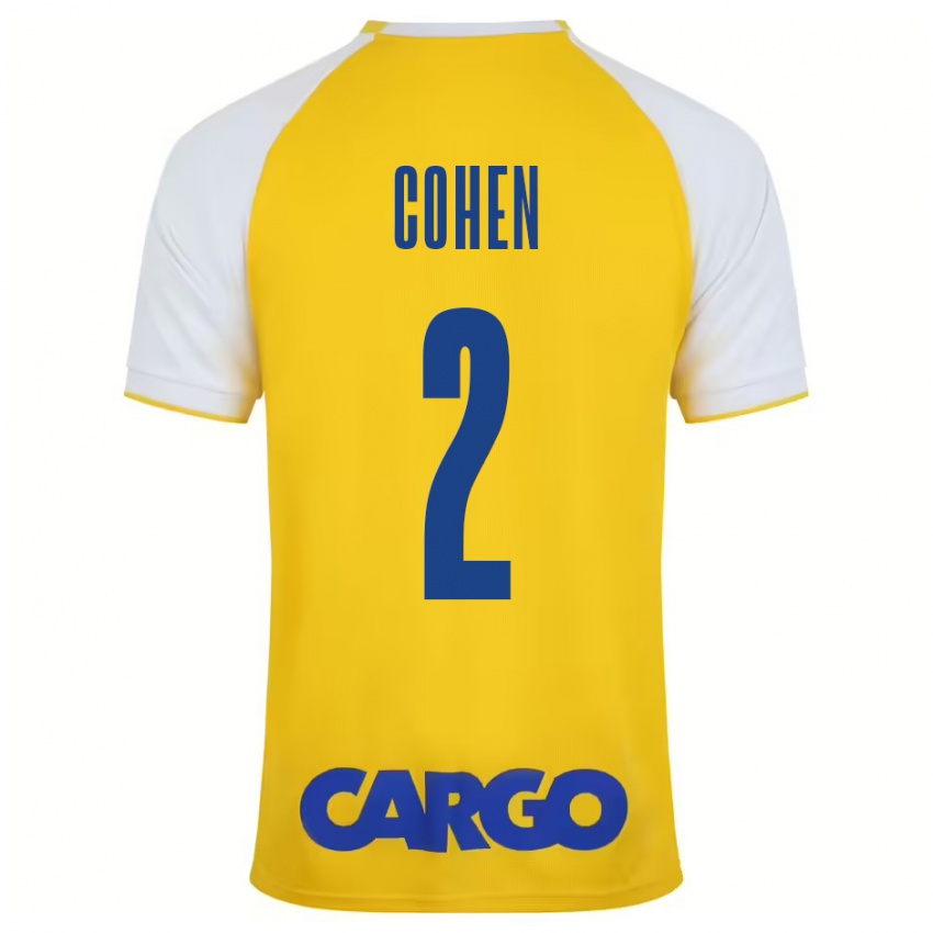 Homem Camisola Avishay Cohen #2 Branco Amarelo Principal 2024/25 Camisa Brasil