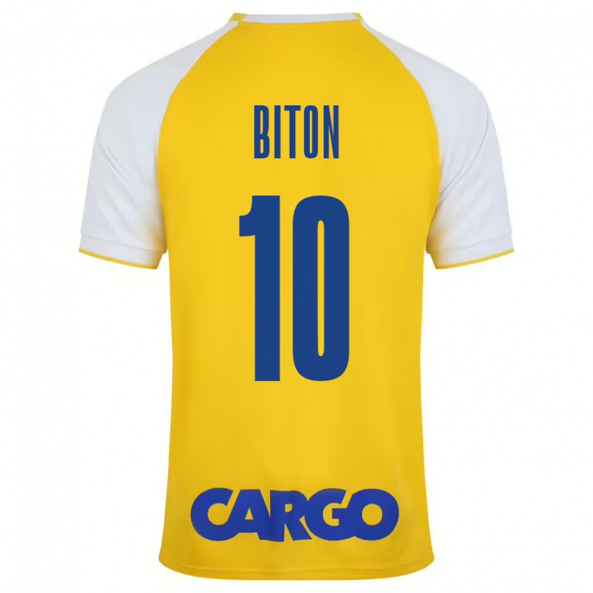 Homem Camisola Dan Biton #10 Branco Amarelo Principal 2024/25 Camisa Brasil