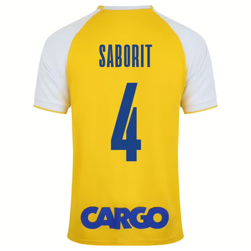 Homem Camisola Enric Saborit #4 Branco Amarelo Principal 2024/25 Camisa Brasil